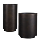 Volcan Matte Bronze Outdoor Planters Set of 2 by Uttermost