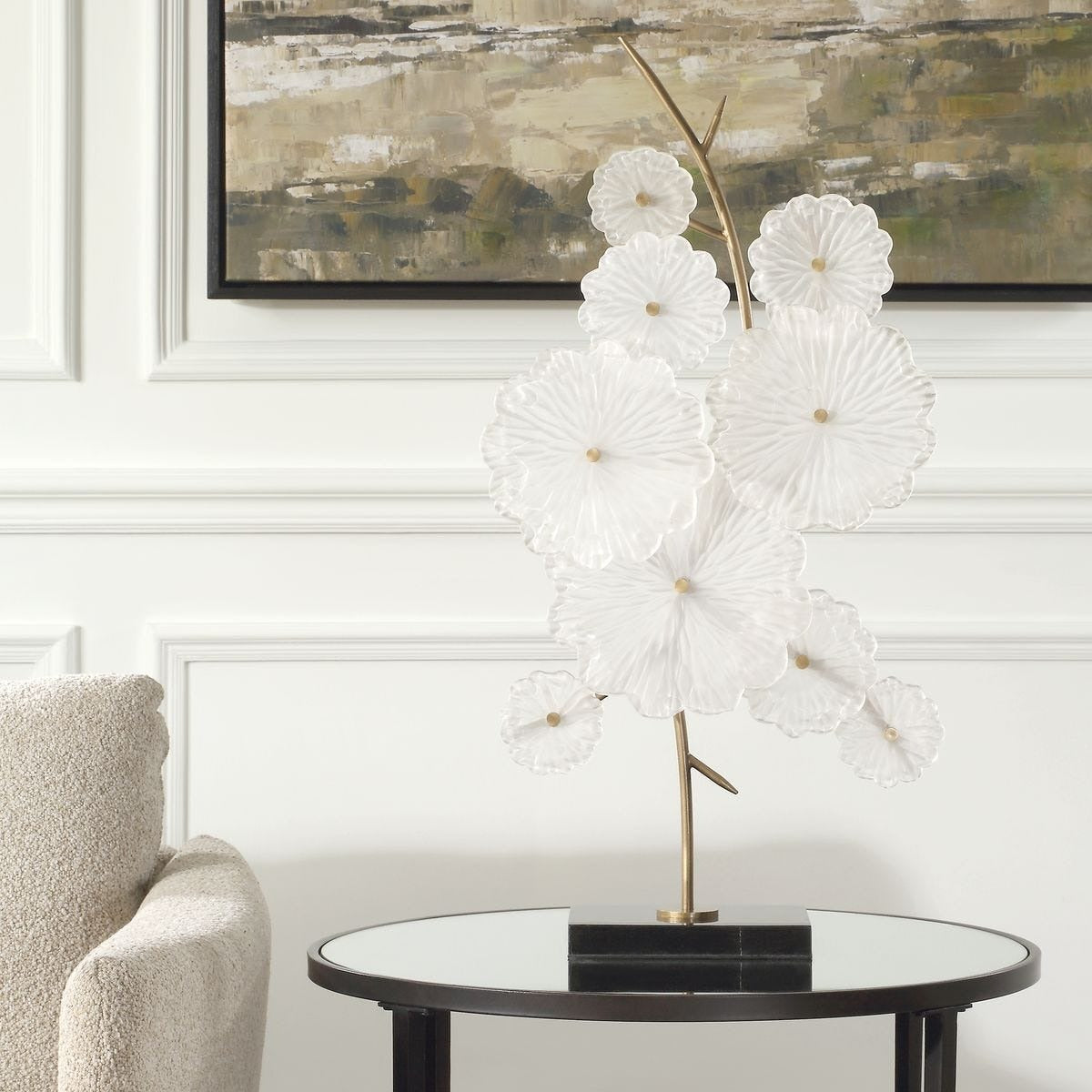 Glass Garden Table Sculpture by Uttermost