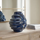 Helix Swirl Blue Outdoor Vase by Uttermost