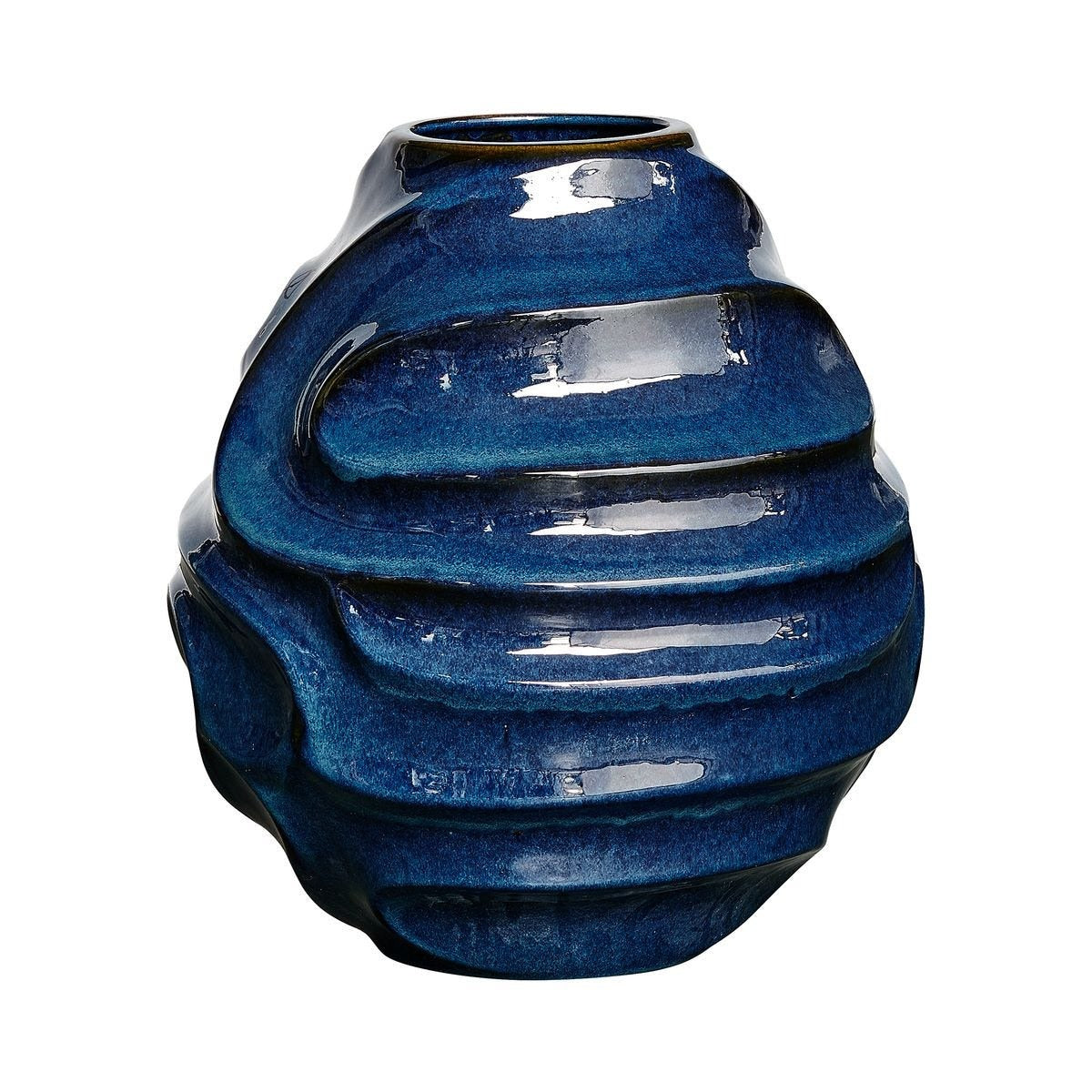 Helix Swirl Blue Outdoor Vase by Uttermost