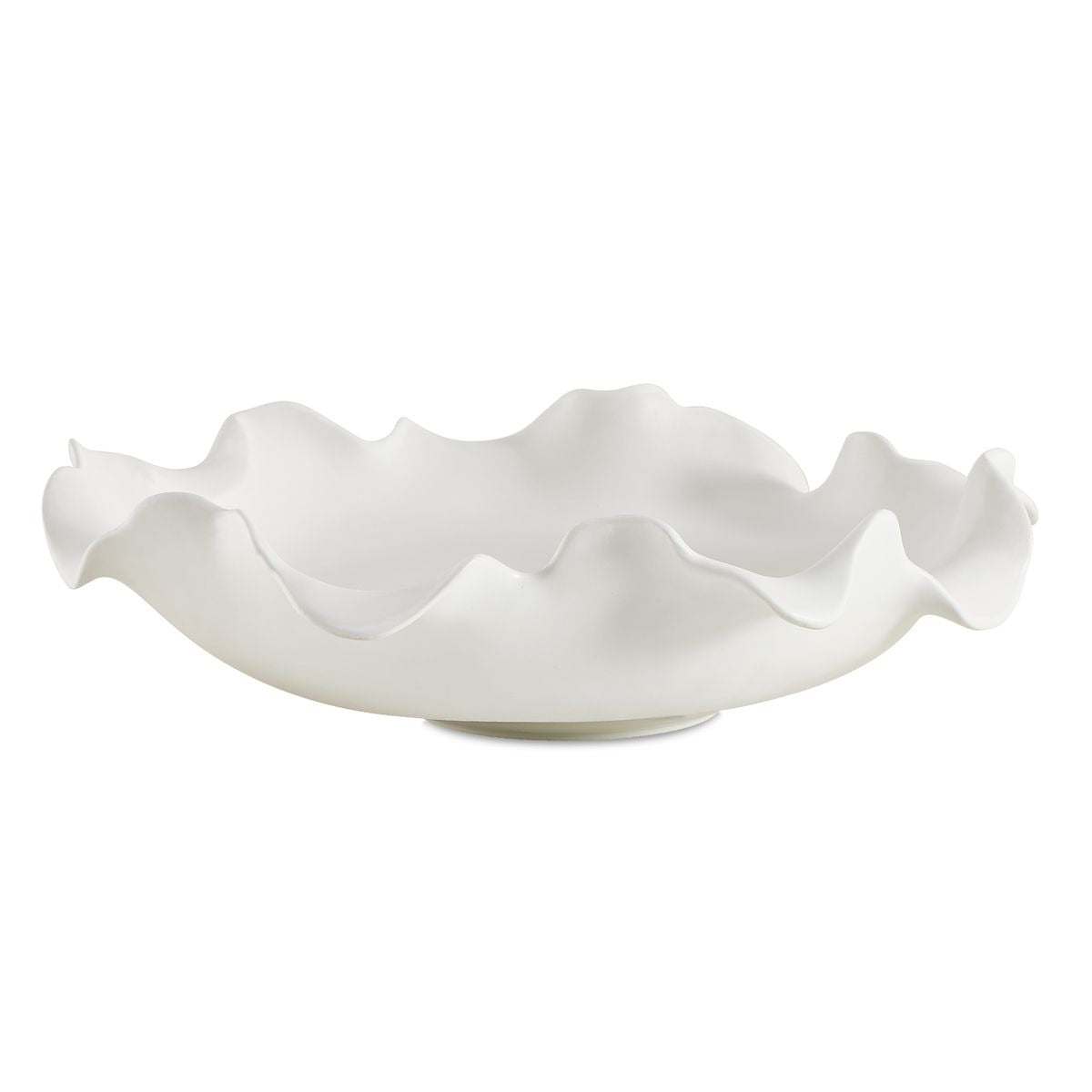 Wave Crest White Outdoor Bowl by Uttermost