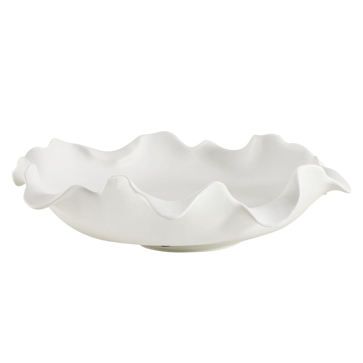 Wave Crest White Outdoor Bowl by Uttermost