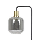 Lekar Glass Floor Lamp - Antique Bronze & Smoked Light & Living