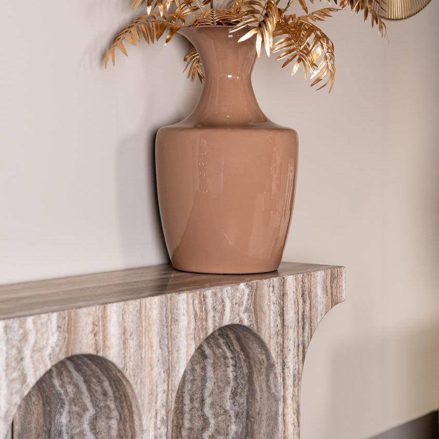 Dulce Grey Marble Arched Console Table by Richmond Interiors