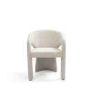 Jaxon White Boucle Dining Chair by Tommy Franks