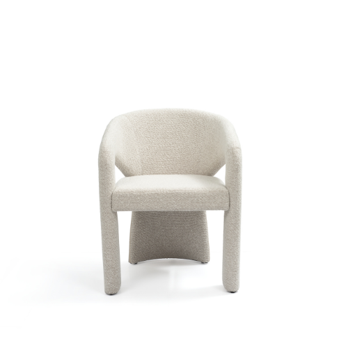 Jaxon White Boucle Dining Chair by Tommy Franks