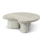 Lilac Faux Travertine Coffee Table by Tommy Franks