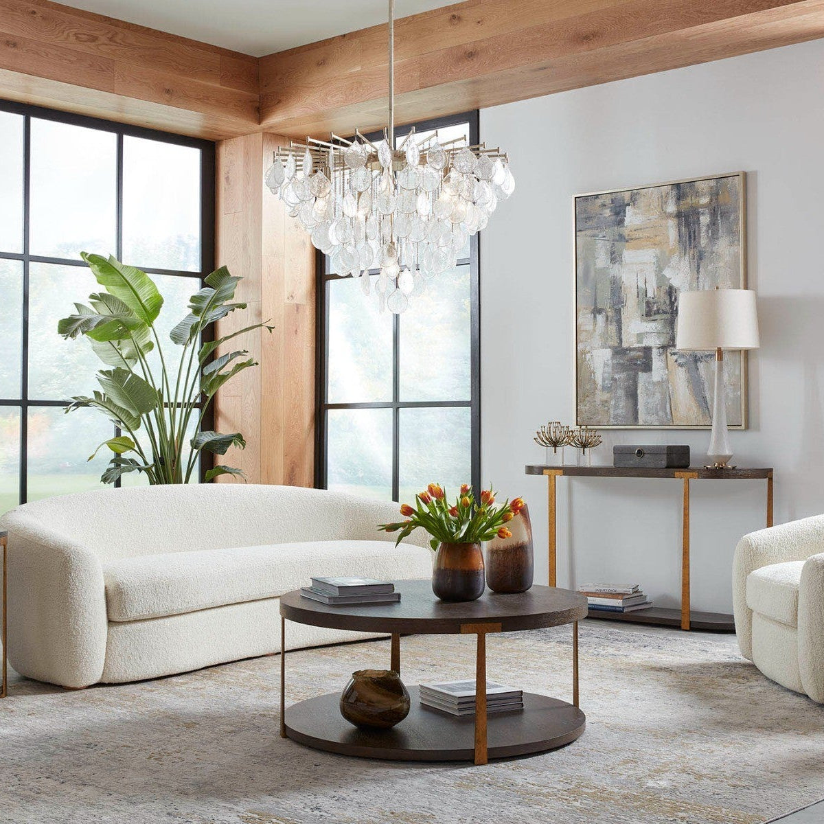 Palisade Round Wood Coffee Table by Uttermost