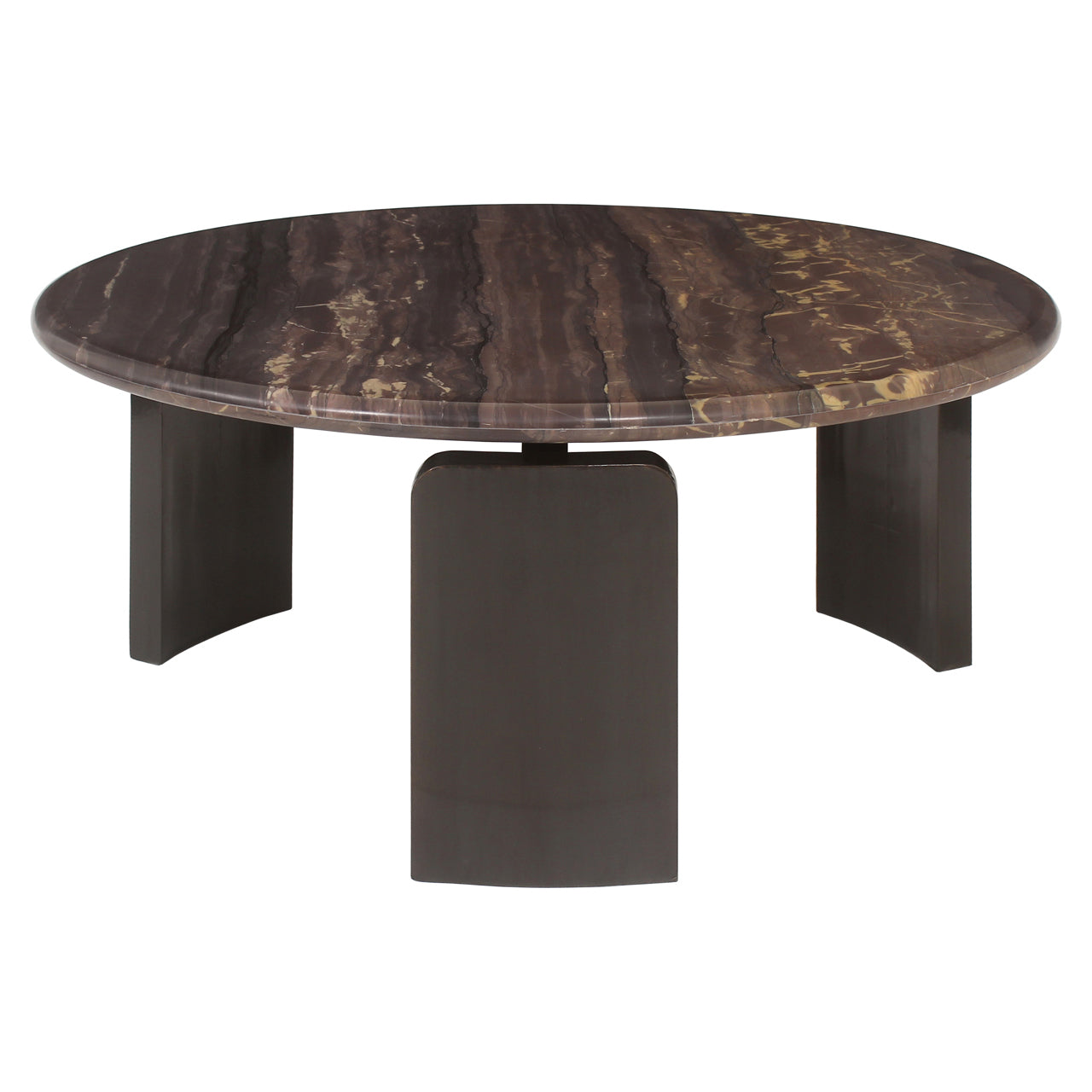 Menton Burgundy Marble Coffee Table Set of 2 by Richmond Interiors