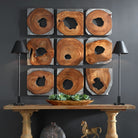 Jungle Wood Paneled Wall Art - Set of 9 by Uttermost