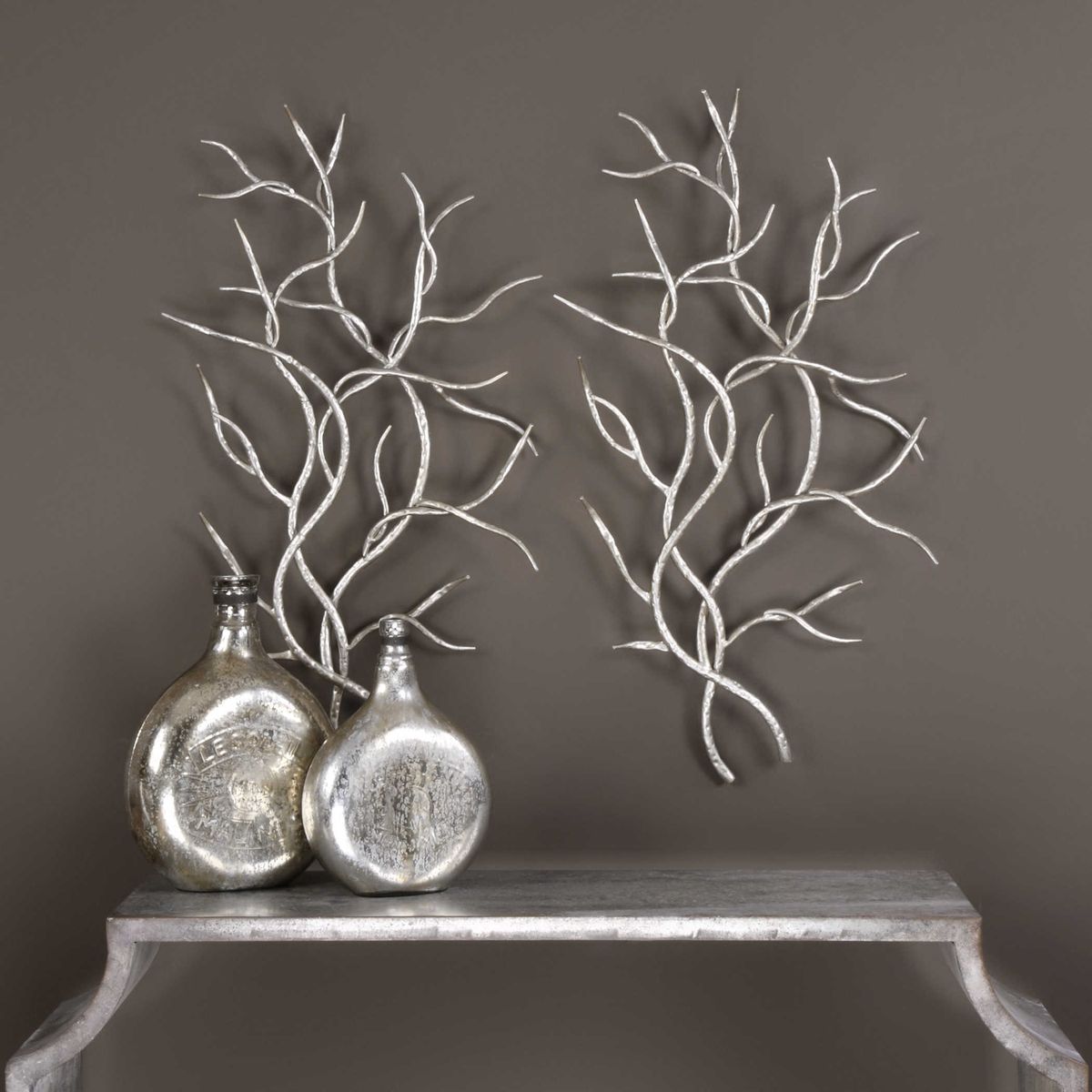 Silver Branches Wall Art - Set of 2 by Uttermost