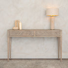 Croft Natural Stonewash Wood Console Table by RV Astley