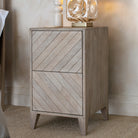 Croft Natural Stonewash Wood Left Bedside Table by RV Astley