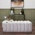Konya Cream Boucle Ottoman by RV Astley