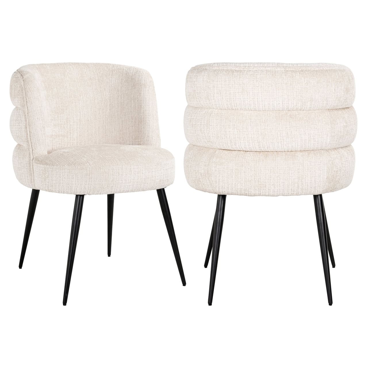 Stella Beige Chenille Dining Chair by Richmond Interiors