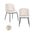 Elvi Beige Chenille Dining Chair (Set of 2) by Richmond Interiors