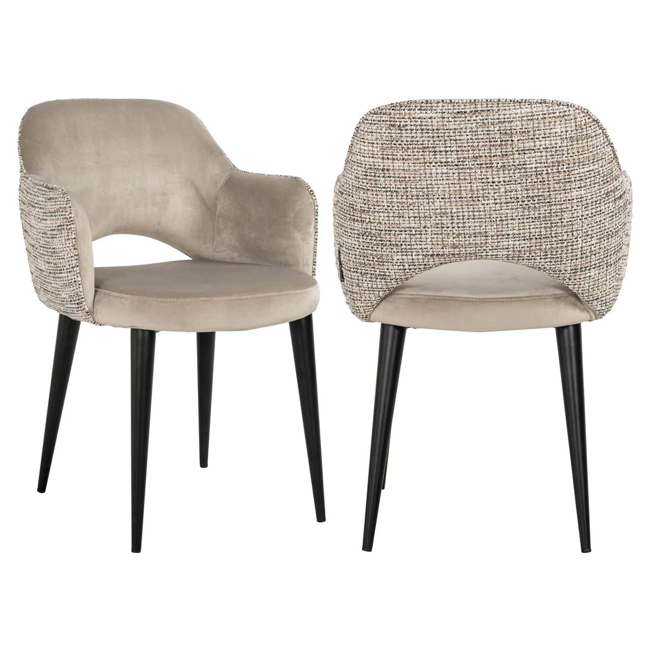 Giovanna Trendy Natural Quartz Khaki Dining Chair by Richmond Interiors
