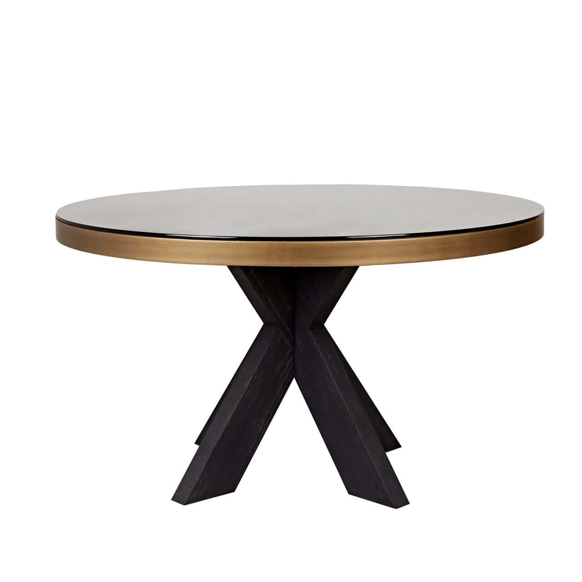 Bloomville Brass & Faux Shagreen Dining Table - 140cm – Decorum Interiors