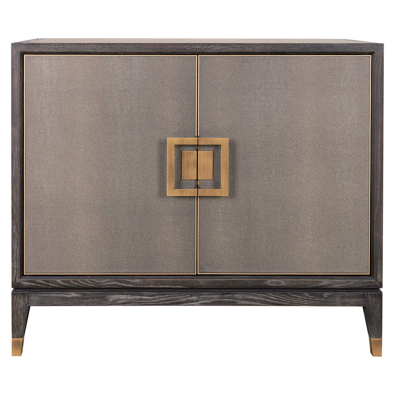 Bloomville Brass & Faux Shagreen 2 Door Sideboard - Small by Richmond Interiors