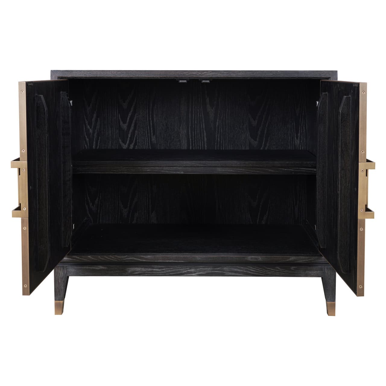 Bloomville Brass & Faux Shagreen 2 Door Sideboard - Small by Richmond Interiors