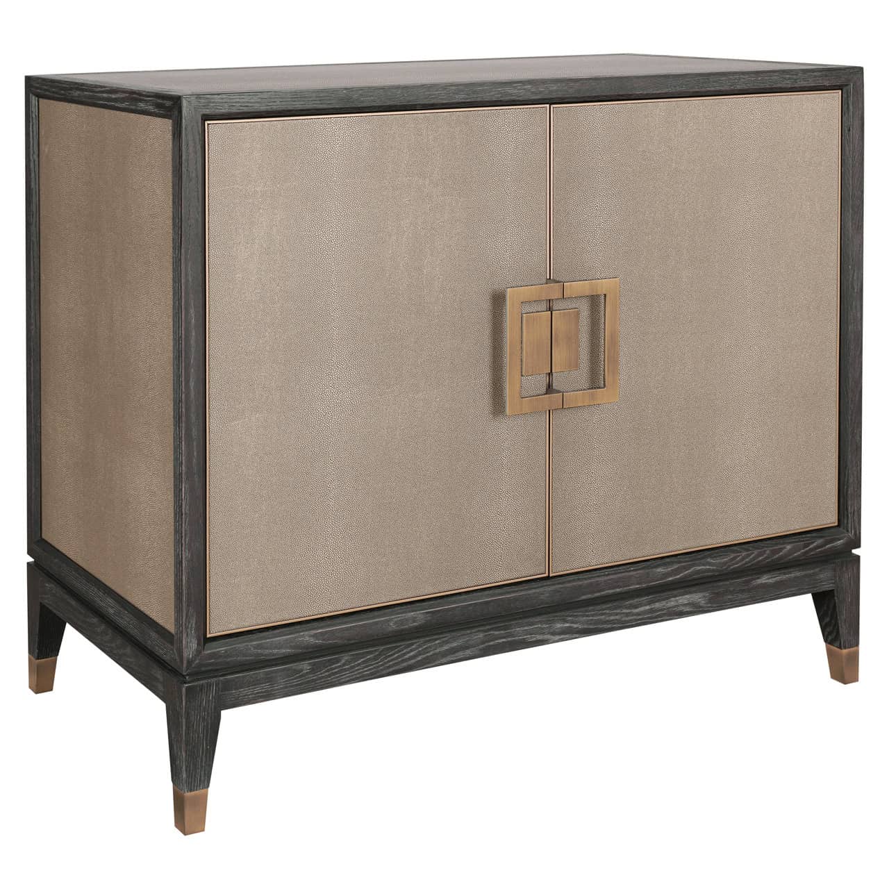 Bloomville Brass & Faux Shagreen 2 Door Sideboard - Small by Richmond Interiors