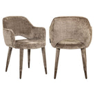 Donnatella Stone Chenille Fabric Dining Chair by Richmond Interiors