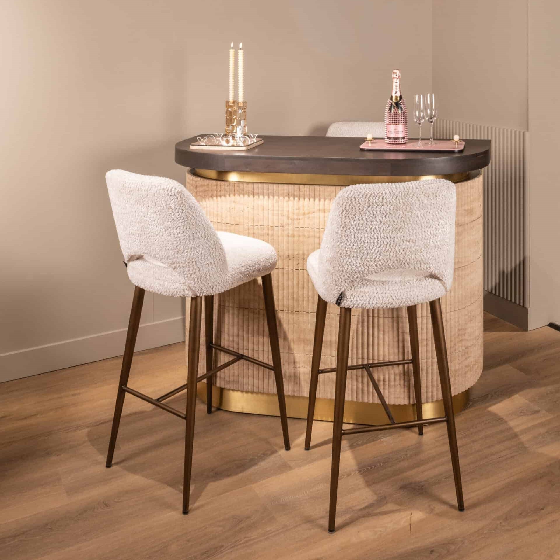 Martini Beige Travertine Bar by Richmond Interiors