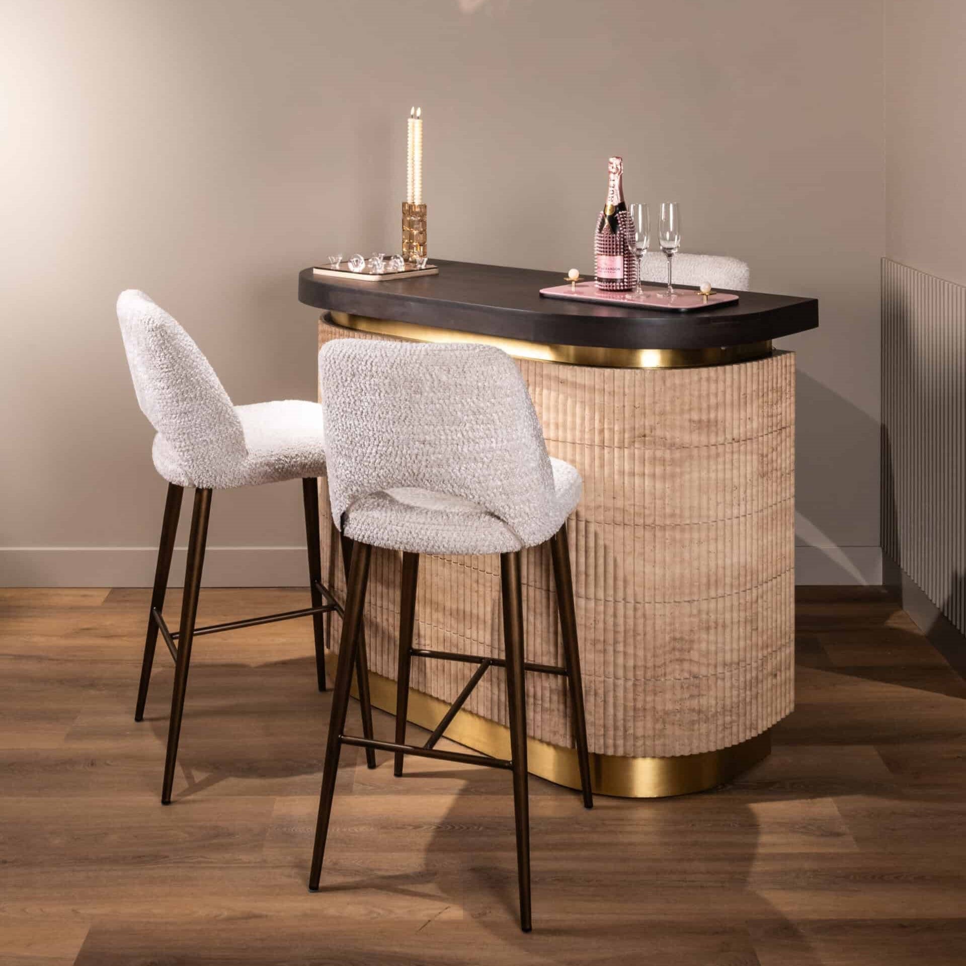 Martini Beige Travertine Bar by Richmond Interiors