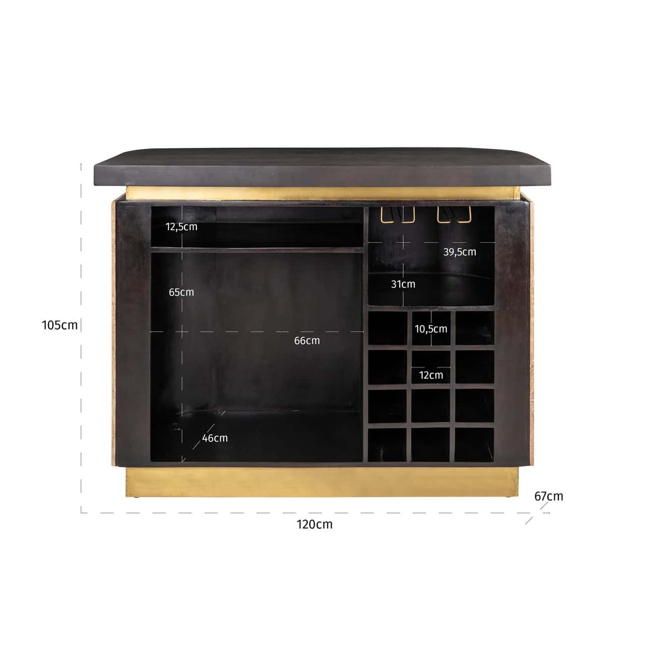 Martini Beige Travertine Bar by Richmond Interiors