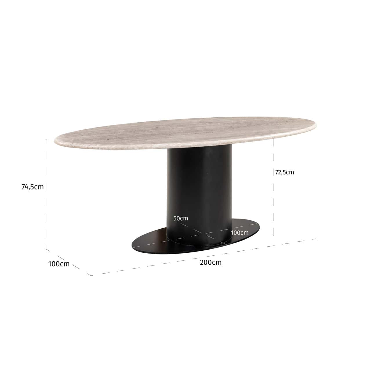 Brodman White Dining Table 200cm by Richmond Interiors