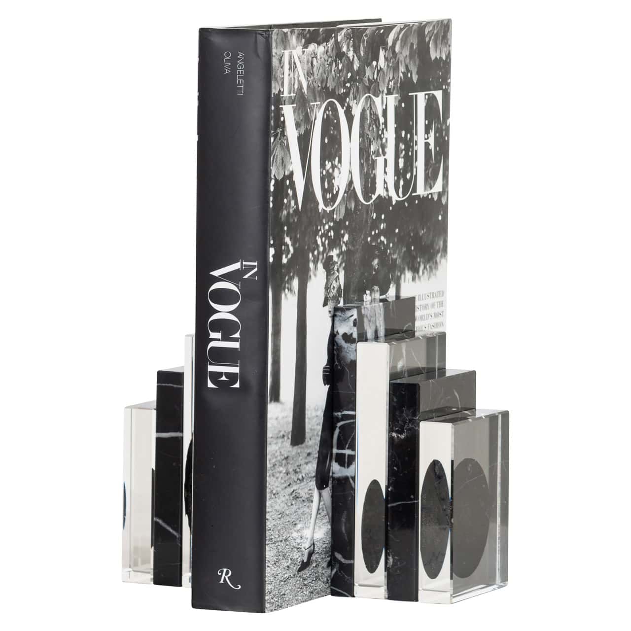 Fancy Black Marble & Crystal Bookstand by Richmond Interiors