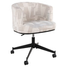 Dining chair Rochenne beige graffic swivel on wheels by Richmond Interiors