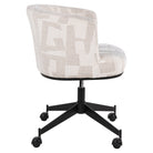 Dining chair Rochenne beige graffic swivel on wheels by Richmond Interiors