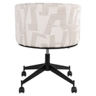 Dining chair Rochenne beige graffic swivel on wheels by Richmond Interiors