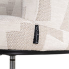 Dining chair Rochenne beige graffic swivel on wheels by Richmond Interiors