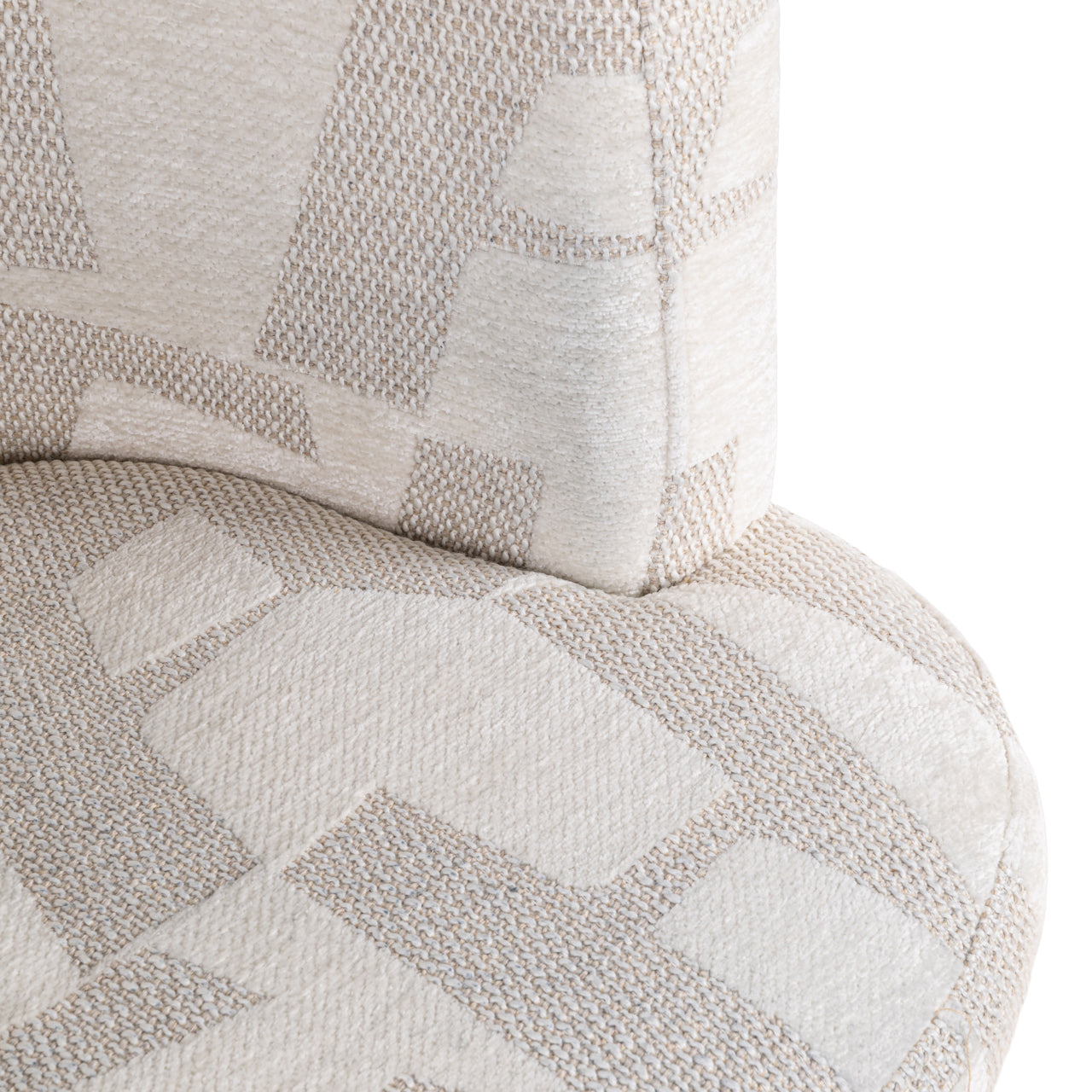 Dining chair Rochenne beige graffic swivel on wheels by Richmond Interiors
