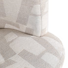 Dining chair Rochenne beige graffic swivel on wheels by Richmond Interiors