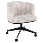 Dining chair Rochenne beige graffic swivel on wheels by Richmond Interiors