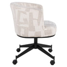 Dining chair Rochenne beige graffic swivel on wheels by Richmond Interiors