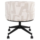 Dining chair Rochenne beige graffic swivel on wheels by Richmond Interiors
