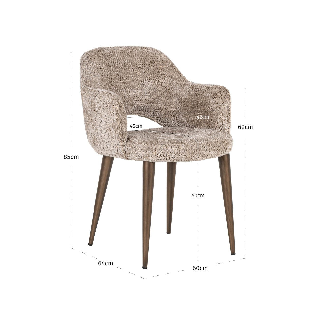 Dining chair Delphina lovely nature fire retardant by Richmond Interiors