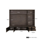 TV cabinet Lachance brown 3-doors 2-drawers by Richmond Interiors