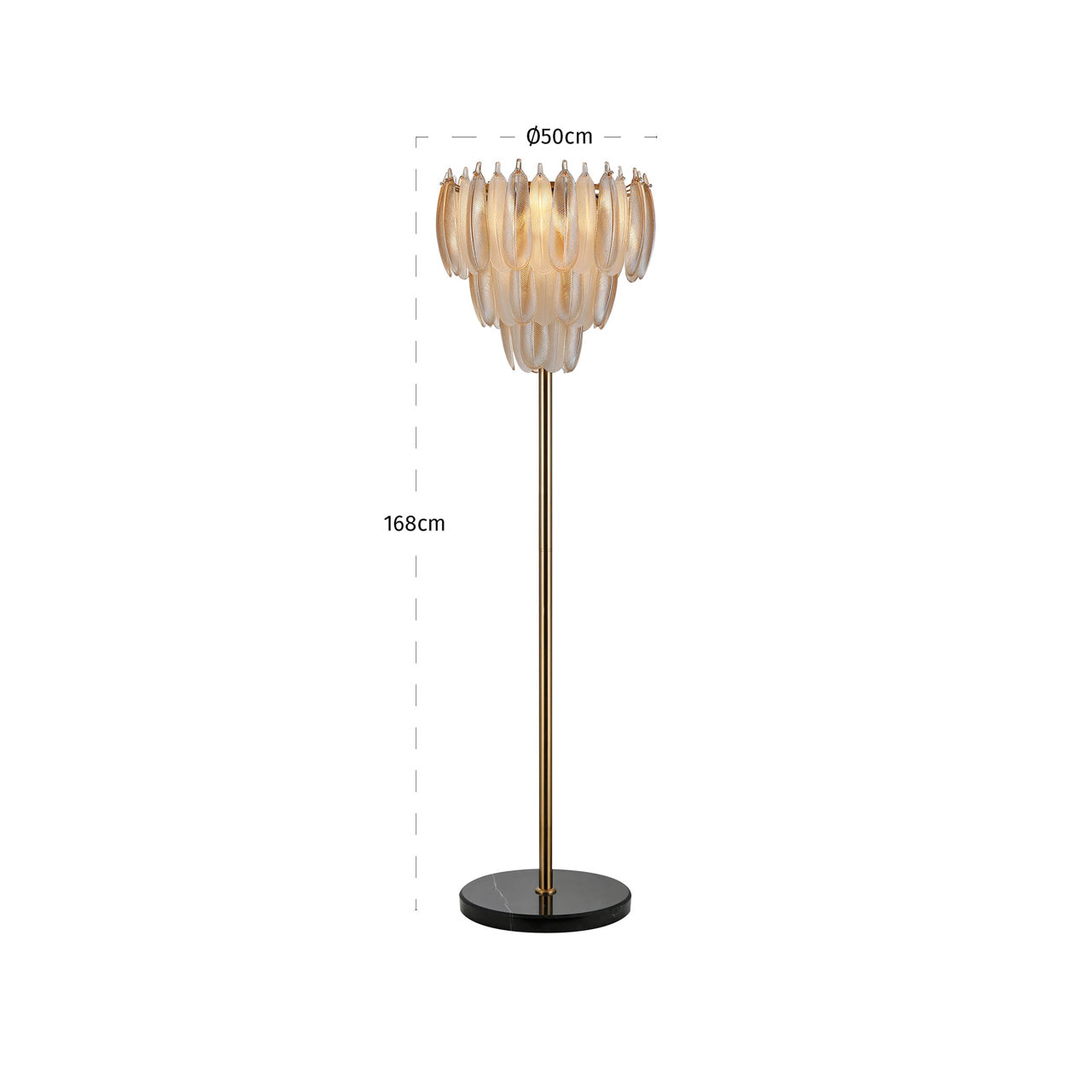 Floor lamp Chloe brass antique by Richmond Interiors