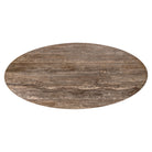 Russo Ash Brown & Travertine Oval Dining Table - 235cm by Richmond Interiors
