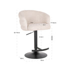 Nikki Biscotti Swivel Bar Stool by Richmond Interiors