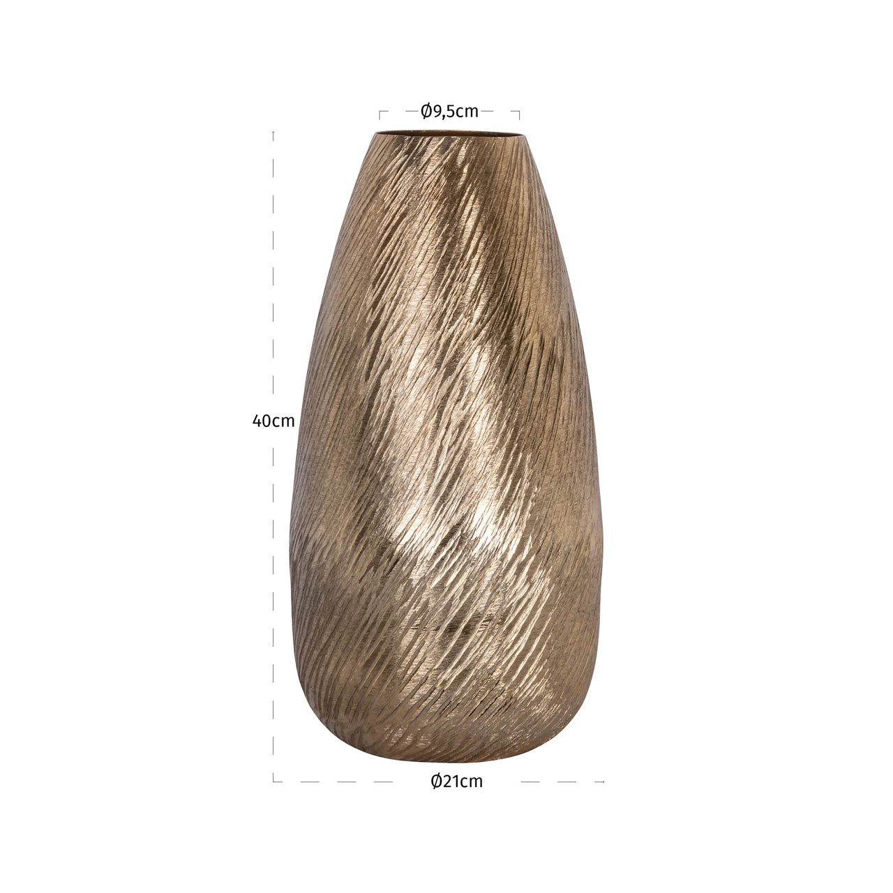 Vase Riza gold by Richmond Interiors