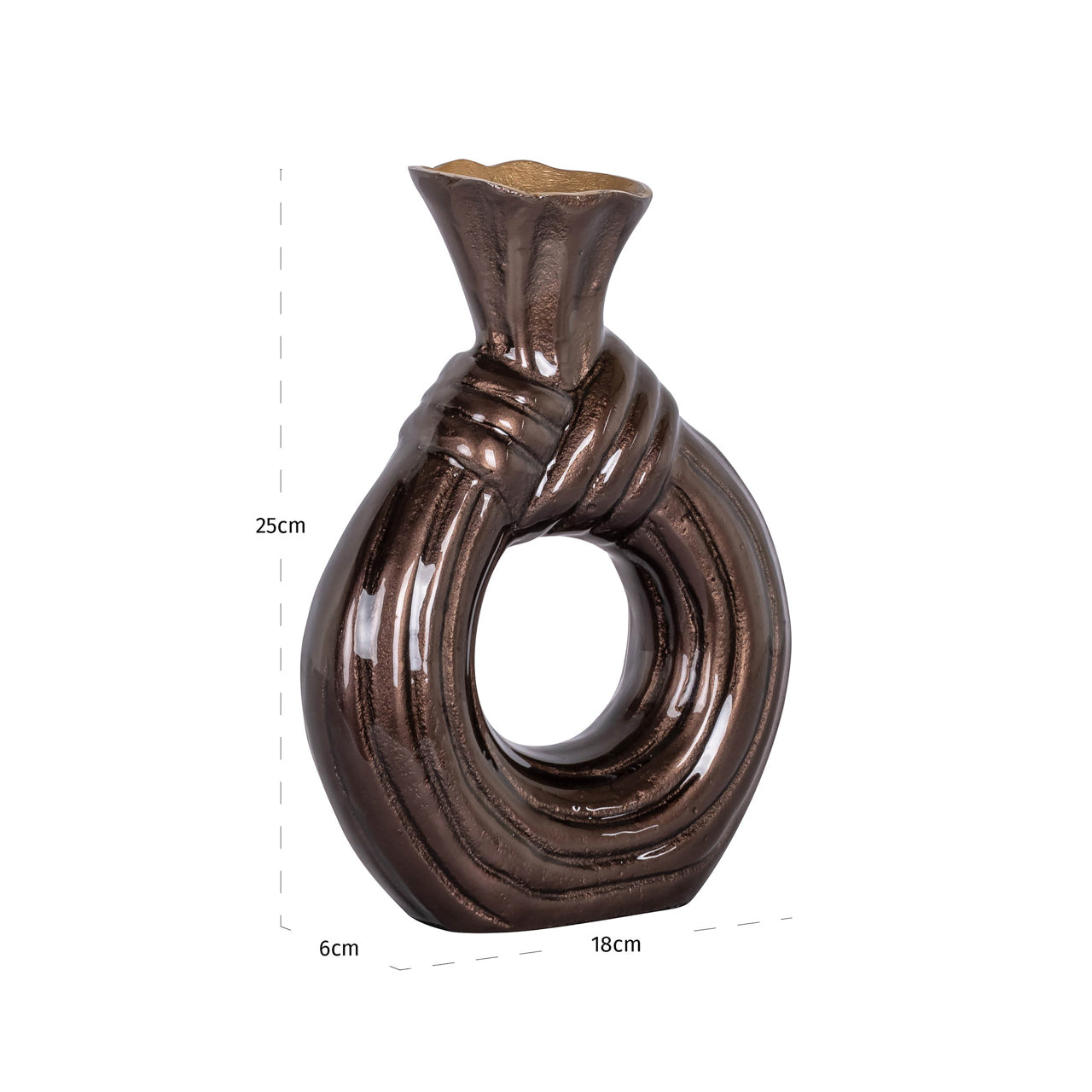 Vase Suen dark brown small by Richmond Interiors