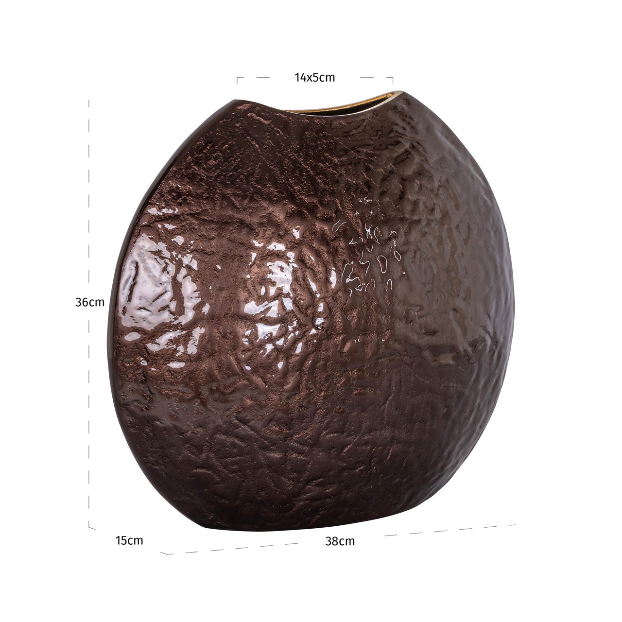 Vase Jony dark brown by Richmond Interiors