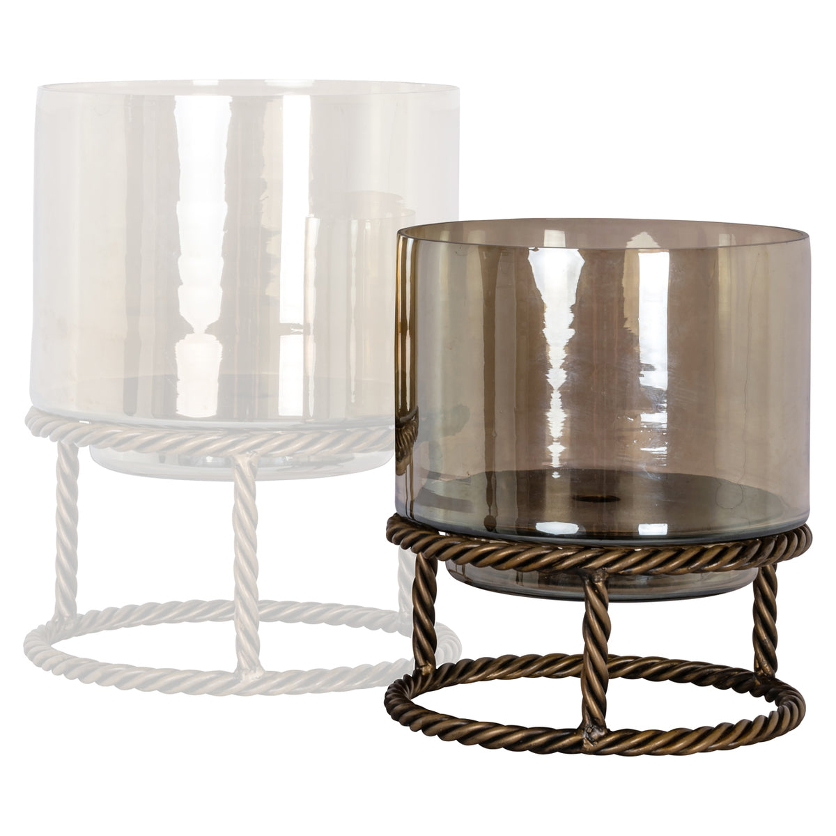 Hurricane light Ropia brass antique small by Richmond Interiors