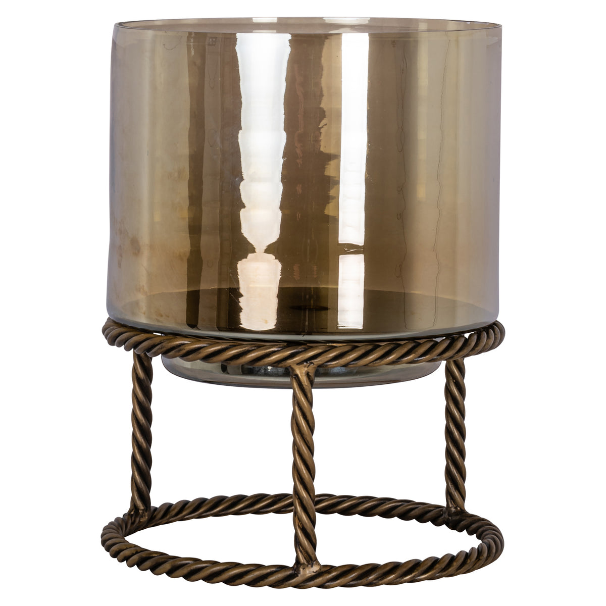 Hurricane light Ropia brass antique large by Richmond Interiors